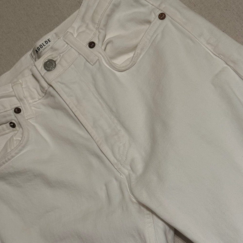 AGOLDE White High Rise Straight Leg Jeans Size 25 A9123-1085